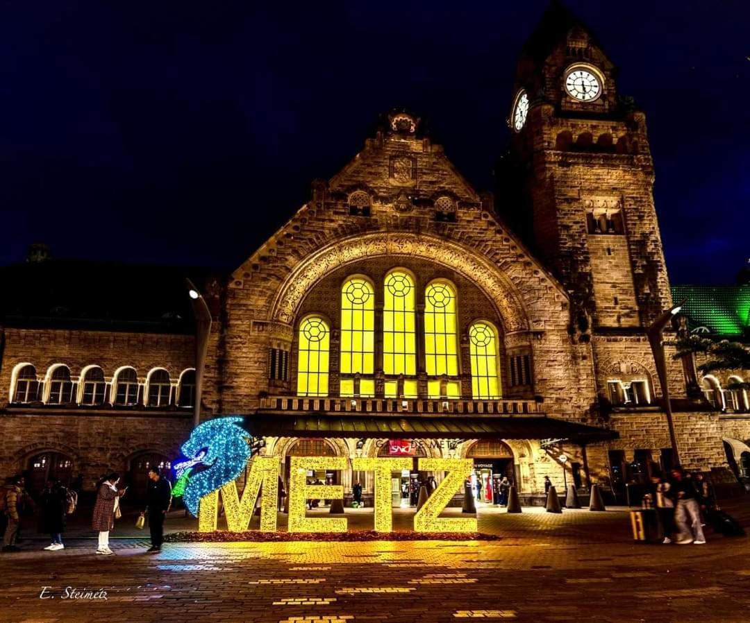 F2 65M2 Parking Prive Avec Une Belle Vue Metz Exterior foto